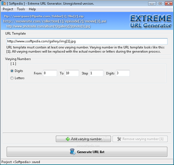Extreme URL Generator screenshot