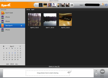 Eye-Fi Center screenshot