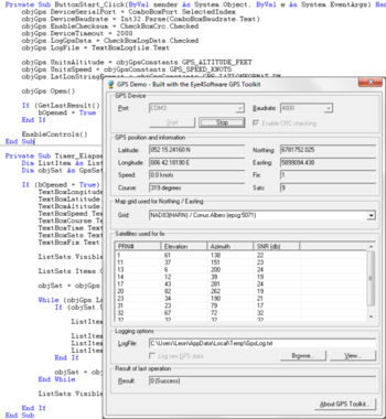 Eye4Software GPS Toolkit for Java screenshot