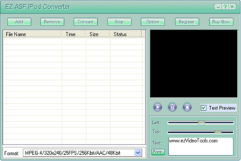 EZ ASF iPod Converter screenshot