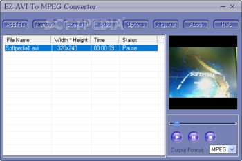 EZ AVI TO MPEG Converter screenshot
