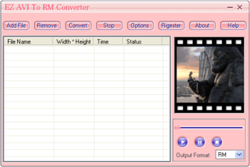 EZ AVI To RM Converter screenshot
