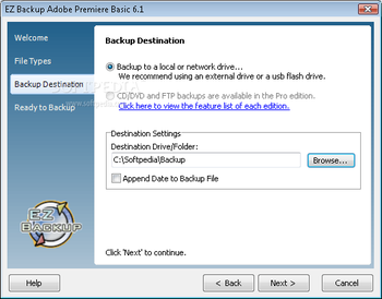 EZ Backup Adobe Premiere Basic screenshot 2