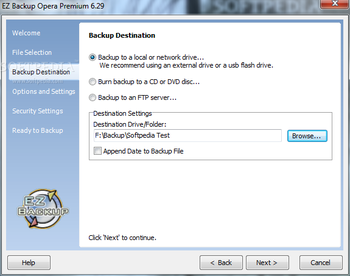 EZ Backup Opera Premium screenshot 2