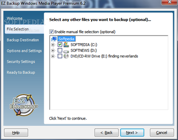EZ Backup Windows Media Player Pro screenshot