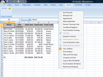EZ-Calc for Excel screenshot