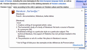 EZ Dictionary: English-English-French screenshot