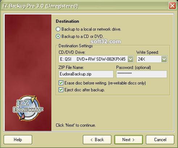 EZ Mozilla Backup Pro screenshot 2
