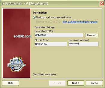 EZ Mozilla Backup screenshot