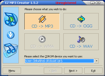 EZ MP3 Creator screenshot