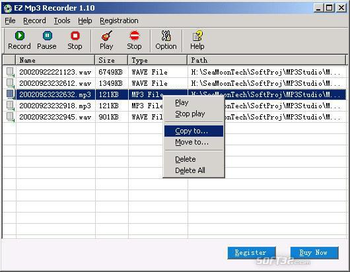 EZ Mp3 Recorder screenshot 2
