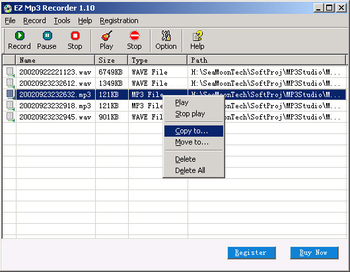 EZ Mp3 Recorder screenshot 3