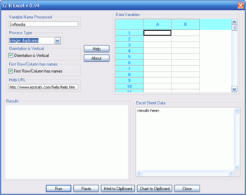 EZ-R Excel screenshot