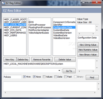 EZ Reg Editor screenshot