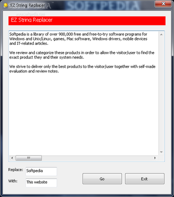 EZ String Replacer screenshot