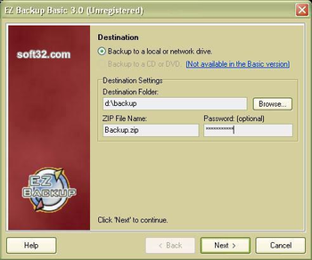 EZ ThunderBird Backup screenshot