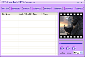 EZ Video To MPEG Converter screenshot