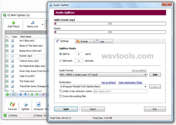 EZ WAV Splitter screenshot
