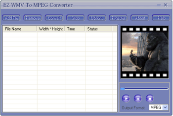 EZ WMV To MPEG Converter screenshot
