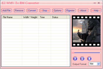EZ WMV To RM Converter screenshot