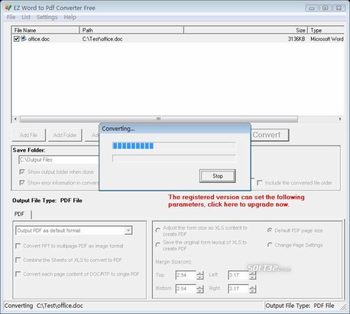 EZ Word to Pdf Converter Free screenshot 3