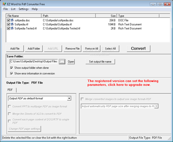 EZ Word to Pdf Converter Free screenshot