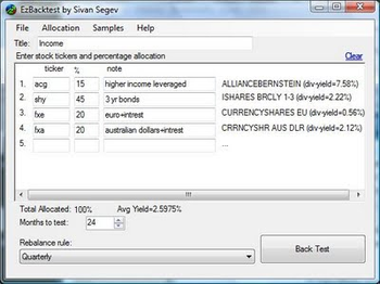 EzBacktest screenshot