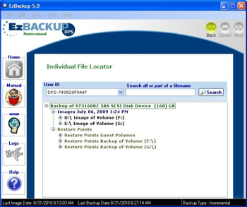 EzBackup screenshot 2