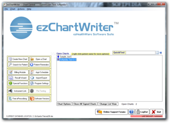 ezChartWriter screenshot 2