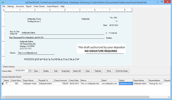 ezCheckDraft screenshot