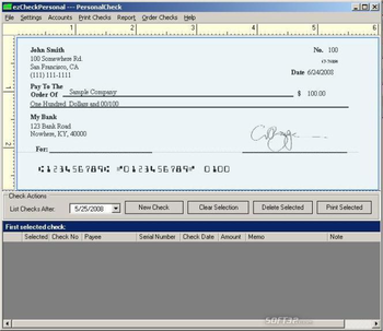 ezCheckPersonal screenshot 2