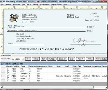 ezCheckPrinting - Check Write & Print screenshot