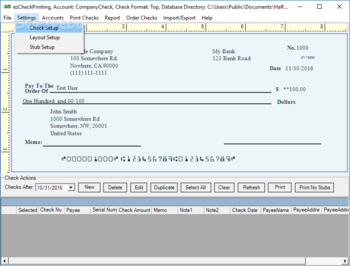 ezCheckPrinting screenshot 2