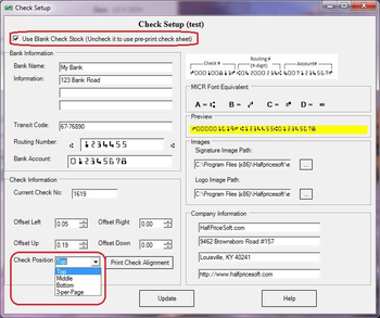 ezCheckPrinting QuickBooks Printer screenshot