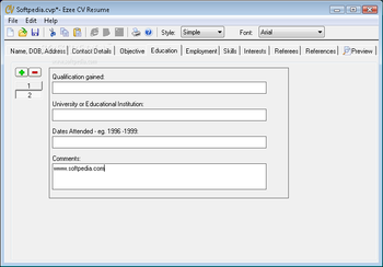 Ezee CV - Resume screenshot 2