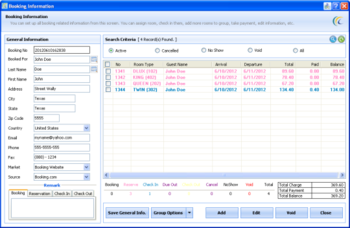 eZee FrontDesk screenshot
