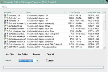 Ezovo All Office Pdf Image Converter screenshot