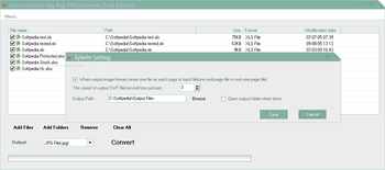 Ezovo Excel to Jpg Png Tiff Converter screenshot 2
