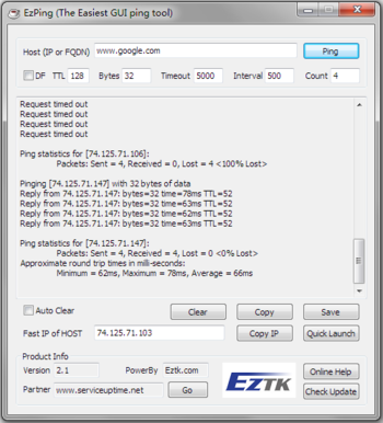 EzPing screenshot