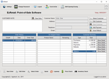 EzRetail screenshot