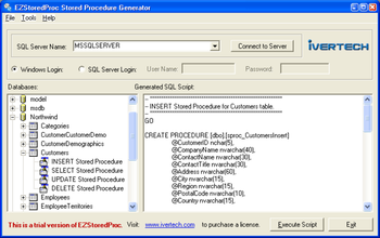 EZStoredProc screenshot 2
