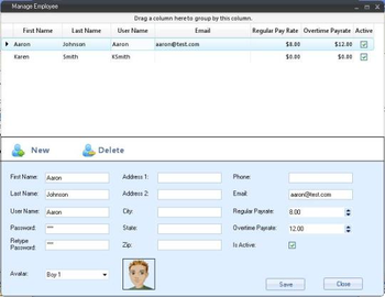 ezTimeSheet Employee Attendance Tracker screenshot