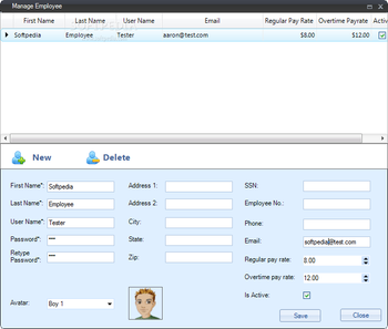 ezTimeSheet screenshot 2