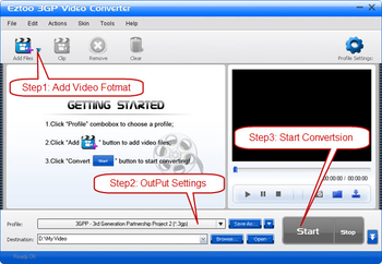 Eztoo 3GP Video Converter screenshot