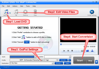 Eztoo DVD To 3GP Converter screenshot 2