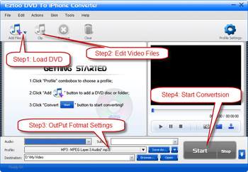 Eztoo DVD To iPhone Converter screenshot 2