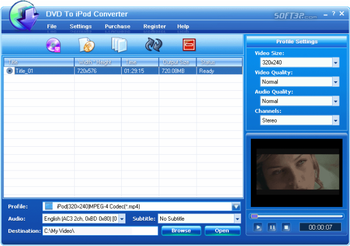Eztoo DVD To iPod Converter screenshot 2