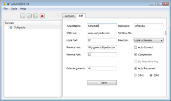ezTunnel SSH screenshot 2