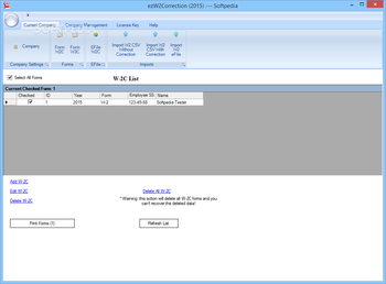 ezW2Correction (2016) screenshot