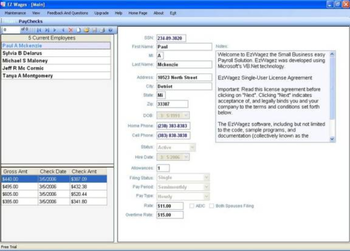 EzWagez Payroll System screenshot